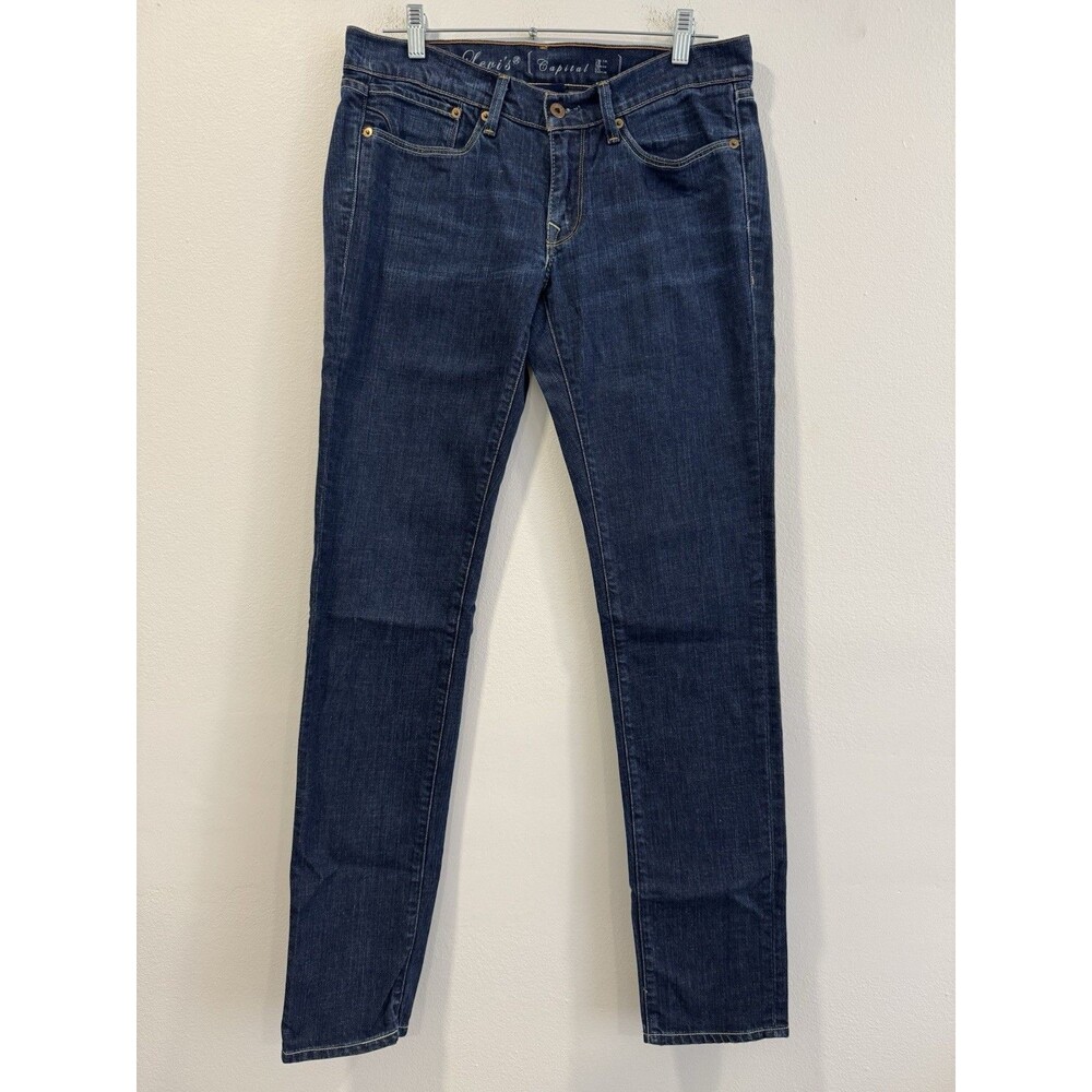 Levi's Capital E Skimmer Low Skinny Womens Jeans Dark Blue Size 29